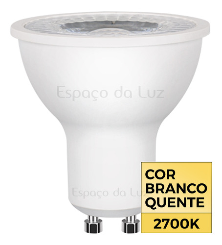 Lâmpada Led Mr16 Gu10 7w Branco Quente Sth8536 Stella