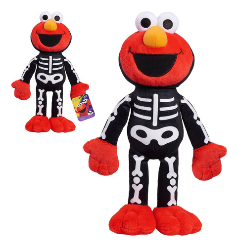 Sesame Street - Peluche Grande De Elmo De 15 Pulgadas, Pelu.