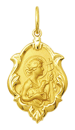 Medalha Religiosa São João Em Ouro 18k Classico 2,10cm 1,3g