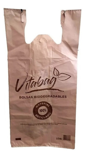 20 Bolsas De Camiseta Reutilizable Y Biodegradable Vitabag