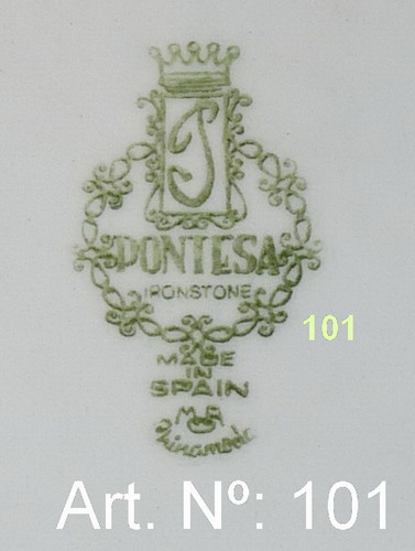 Imagen 3 de 3 de 101 - Antiguo Plato Decorativo De Porcelana Española Pontesa
