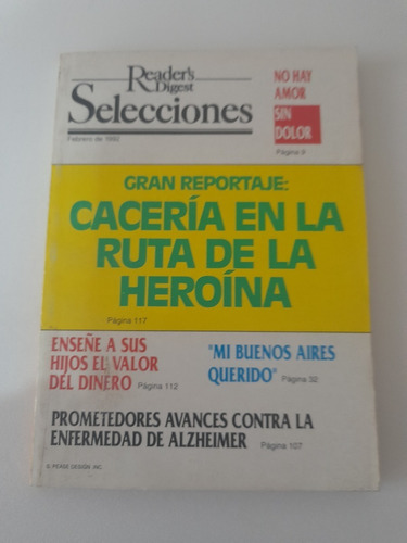 Revista Selecciones Del Readers Digest Febrero 1992 Español