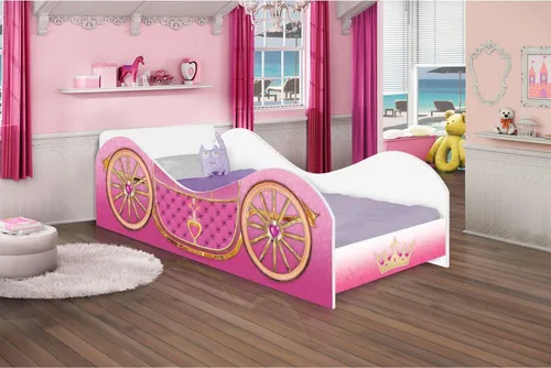 Cama Carro Bloom Infantil Menina Cor Rosa - De A-Z E-Shop