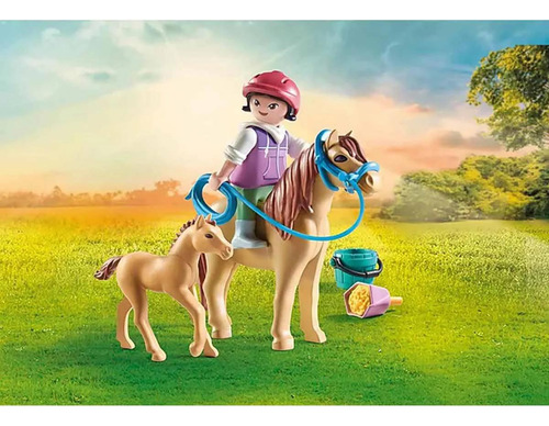 Pônei, Potro E Criança Playmobil Horses Of Waterfall Sunny