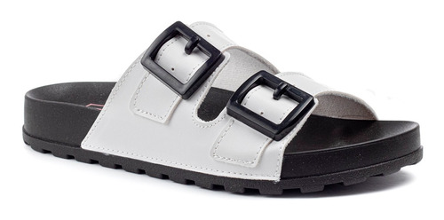 Chinelo Slide Sandália Moleca Birken Napa Branco 