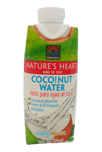 Agua Nature Heart Coco Sin Azucar X 330ml