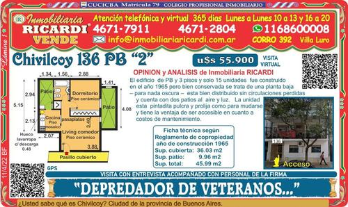 -depredador De Veteranos 2 Amb Pb 2 Patios Bajas Expensas  