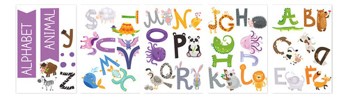 Adhesivos De Pared Alphabet Abc Kids, Desprendibles, Para Ha