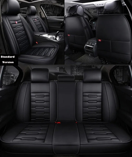 Kit Funda Cubre Asiento Auto Premium Luxury Con 4 Almoadilla