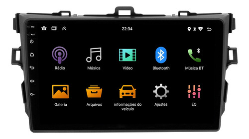 Central Multimidia Toyota Corolla 2009 A 2013 Android 13 9p