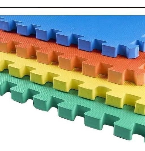 Imagen 3 de 5 de Pisos Goma Eva Para Bebés Alfombra Antigolpes 120x120 Cm
