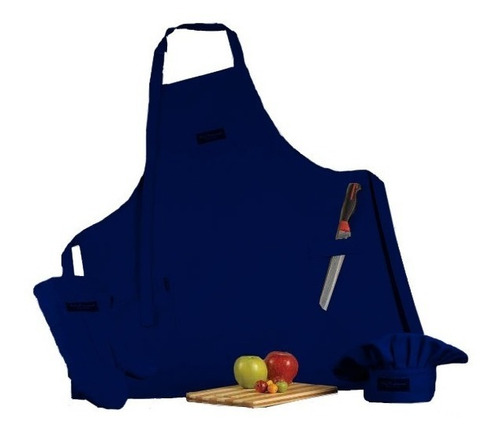 Delantal Cocina Gabardina Chef Gorro Manopla Y Agarradera