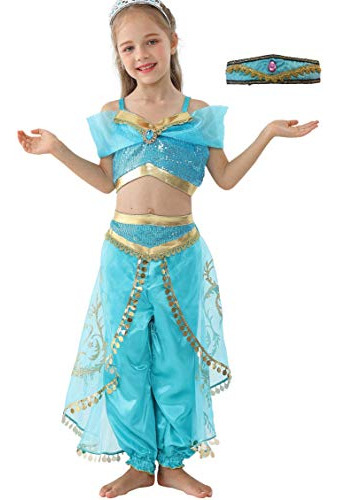 Girls Princess Dress Up Disfraces Halloween Party Fancy...