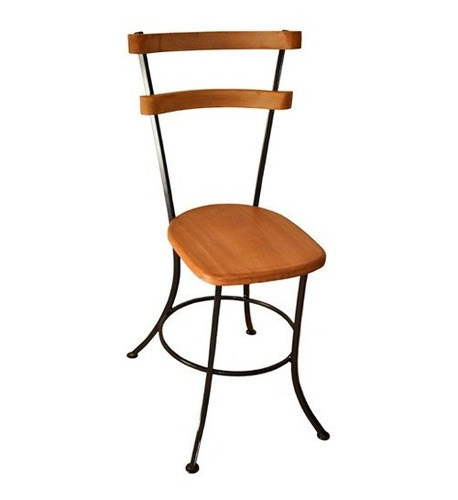 Combo Mesa Rustica Tampo 60 Cm E 3 Cadeiras Ferro Cor Preto