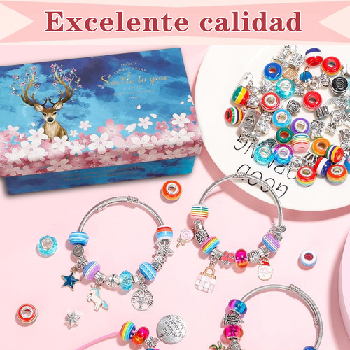 Kit De Cuentas Para Hacer Pulseras, Collares Y Joyas, 112 Pz