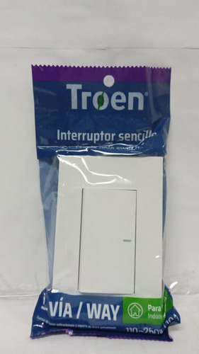 Interruptor P/empotrar Sencillo Blanco Threeway Troen 