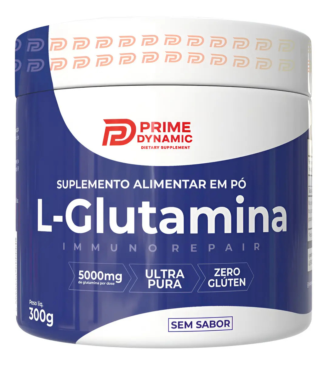 Glutamina L-Glutamina Prime Dynamic Imunno Repair Pura 300g Sem Sabor
