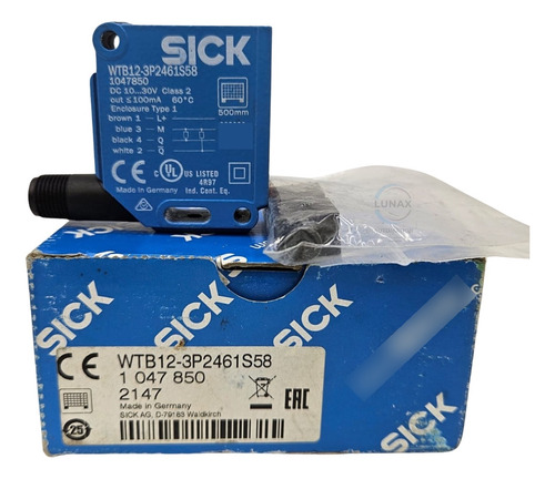 Sick Wtb12-3p2461s58 Sensor Fotoeléctrico De Proximidad