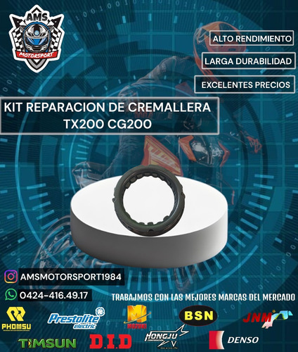 Kit Reparacion Cremalleta Tx200 Cg200