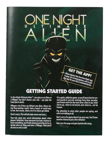 One Night Ultimate Alien Card Games 10 Minutos Fast Table