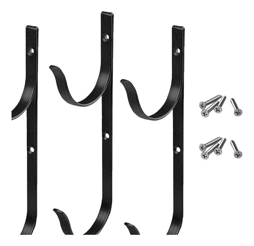 4 Ganchos Multifuncionales Para Postes De Piscina, Negro