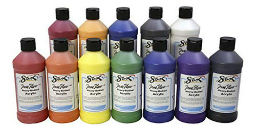 Set Pinturas Acrílicas Sax True Flow, 12 Colores Surtidos