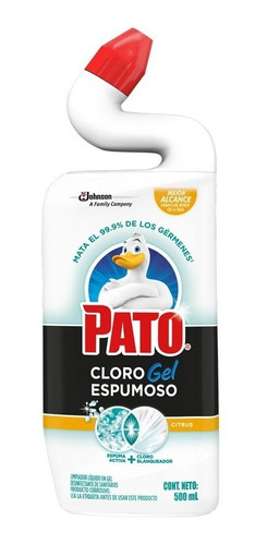  Limpiador De Baño Pato Cloro Gel Aroma Citrus 500ml