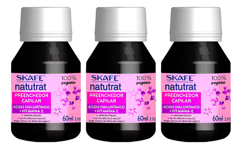Kit Skafe - Óleo Capilar Preenchedor Capilar 60ml - 3 Unid