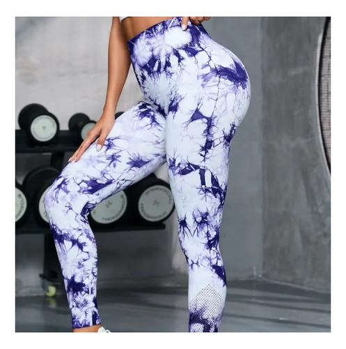 Leggins Deportivos Push Up Tie Dye Licra De Alta Calidad