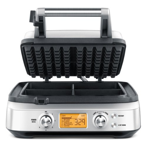 Breville Bwm640xl Smart 4-slice Waffle Maker, Silver