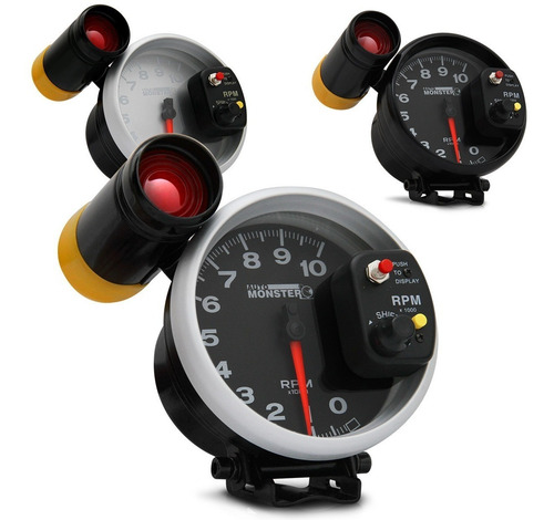 Velocímetro Contagiro Rpm Automotivo Tuning Led 7 Cores