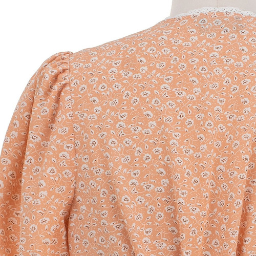 Imagen 6 de 7 de Blusa Corta Peplum Floral Escote V Manga Corta Fresca.
