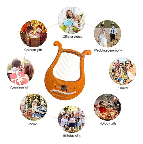 Lyre Harp, Violino Grego De 19 Cordas, Lira De 19 Cordas Uni