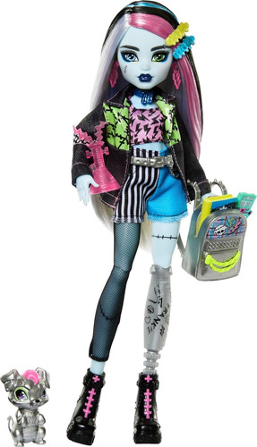 Monster High Muñeca Frankie Stein Con Mascota Y Accesorios