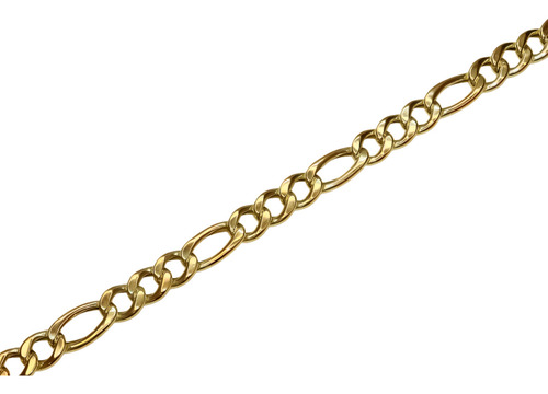 Pulseira Groumet 3 Em 1 Ouro 12k - 21 Cm