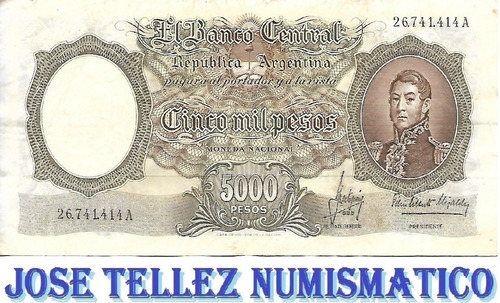 Bottero 2176 $ 5000 Moneda Nacional Mb+ Palermo