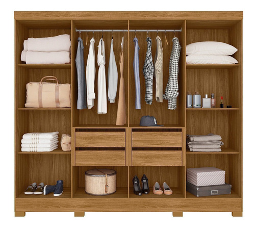 Guarda-roupa Casal Com Espelho Crystal Light If
