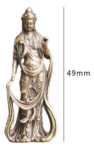 Estatua De Bodhisattva Guanyin De Latón De 4,9 Cm, Adorno