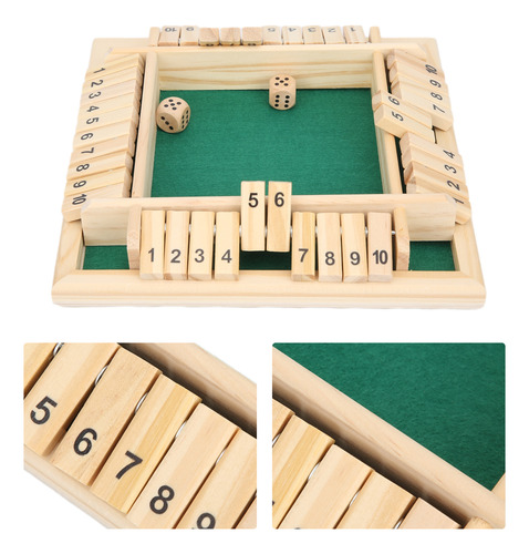 Juego De Dados De Madera, Juego De Números De Tablero Para N