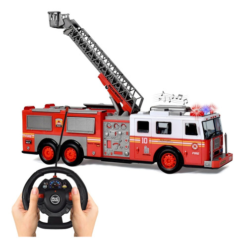 Camión De Bomberos Rc Realista Para Niños Camión De Bomberos