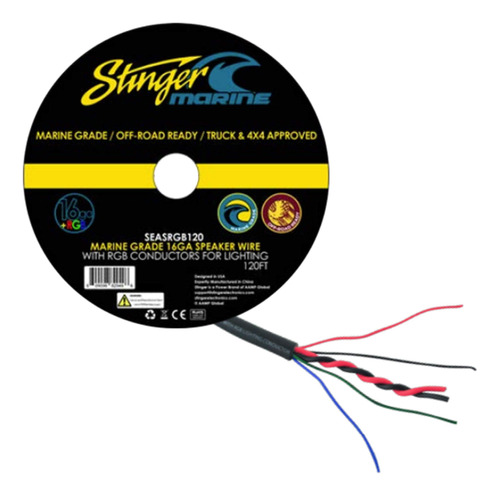 Stinger Electronics Seasrgb120 - Altavoz De 0.56 Oz Con Rgb.