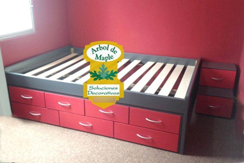 Imagen 5 de 10 de Camas Con Cajones En Madera - En Cualquier Tamaño Y Modelo