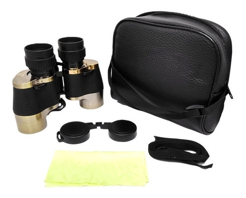 Binóculo 7x32wa D Zoom Profissional Visão Ampla Bin56723 Cor Preto/Dourado
