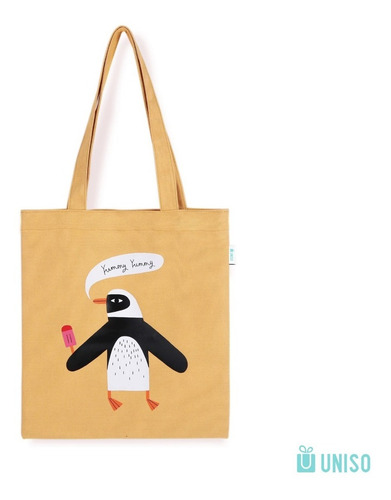 Imagem 1 de 3 de Bolsa Tote Estampada Pinguim