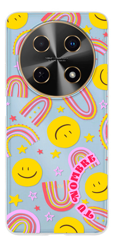 Funda Para Huawei Para Mujer Caritas Felices Con Nombre