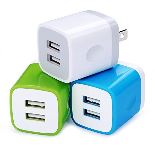 Cargador De Pared Usb, Enchufe De Carga Hopepow Paquete De 3