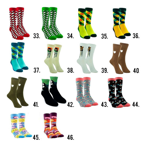 Imagen 4 de 6 de Pack X 24 Medias Hombre Medias Mujer Diseño