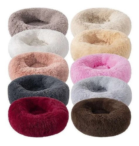 Imagen 2 de 10 de Cama Antiestrés Peluda Para Perros Y Gatos 40 Cm Originales