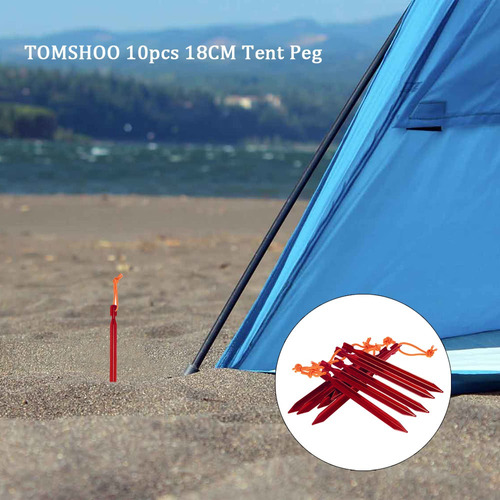 Tomshoo / Lote 18 Cm / 7  Em Forma De V Tenda Cavilha