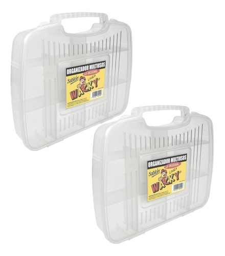 2 Pack Caja Multiusos Wacky Transparente 